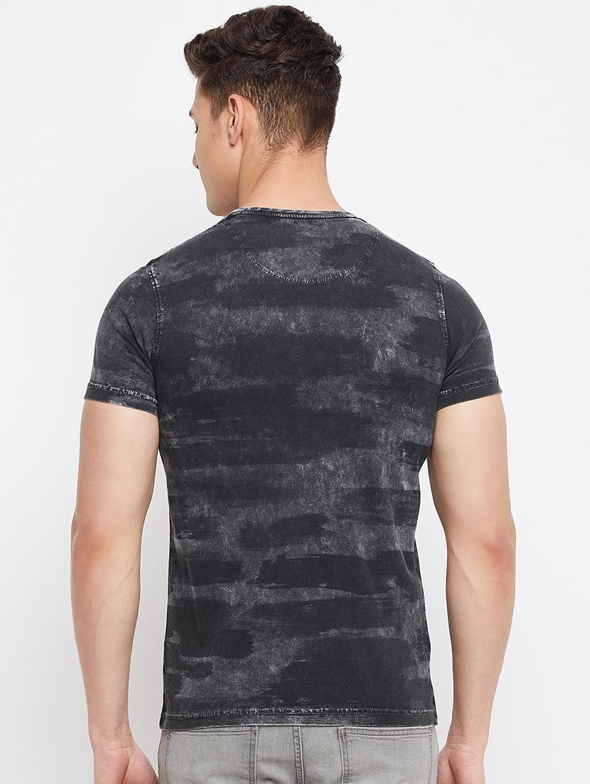 charcoal-grey chest-printed t-shirt - 18276072 - Standard Image - 2