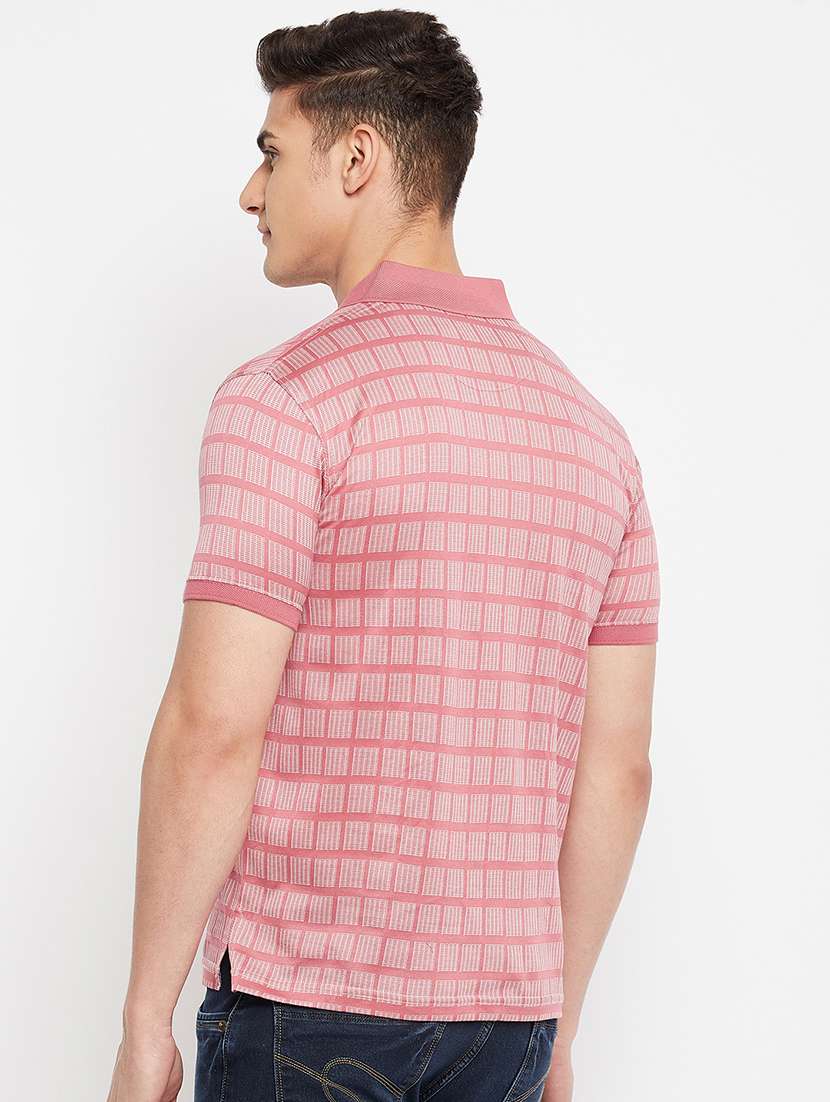 pink checkered polo t-shirt - 18276083 - Standard Image - 2