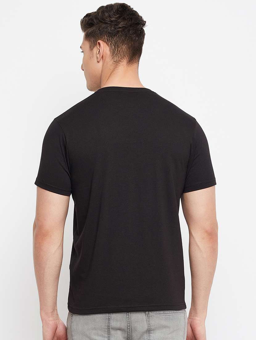 black chest printed t-shirt - 18276092 -  Standard Image - 2