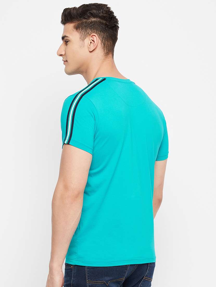 turquoise front printed t-shirt - 18276094 - Standard Image - 2