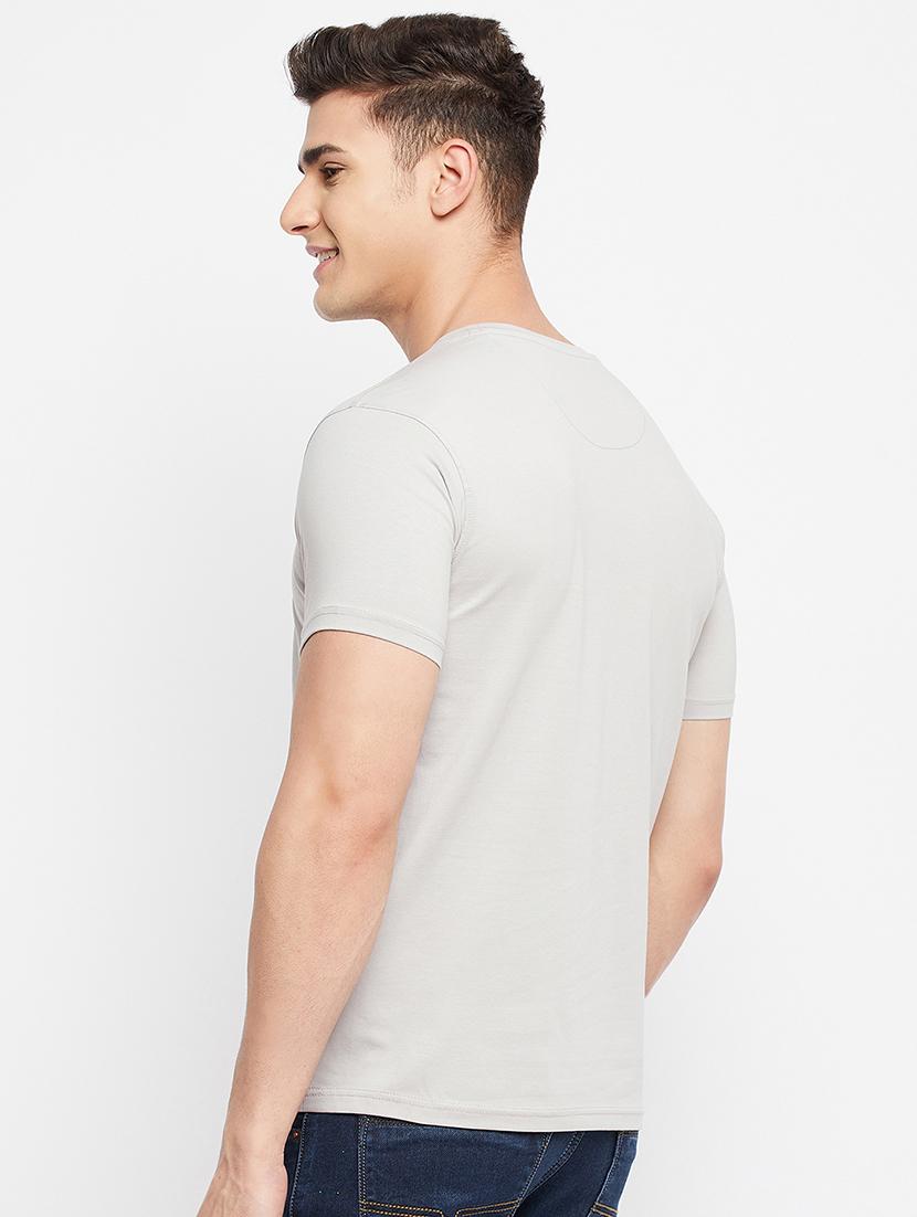 grey chest printed t-shirt - 18276099 - Standard Image - 2
