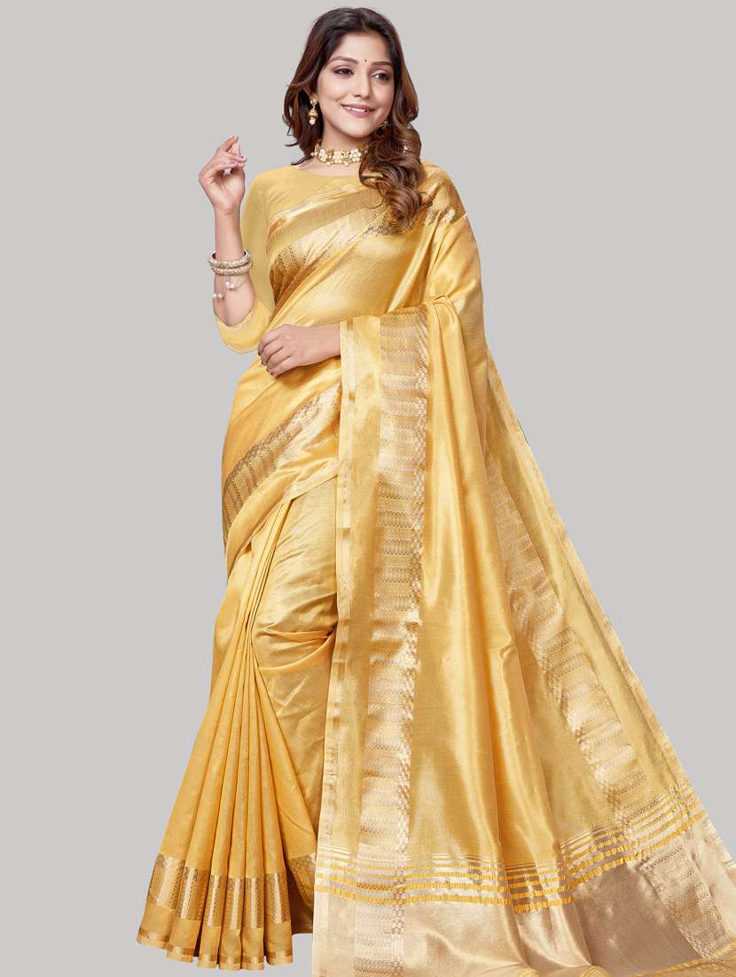 solid bordered saree  with blouse