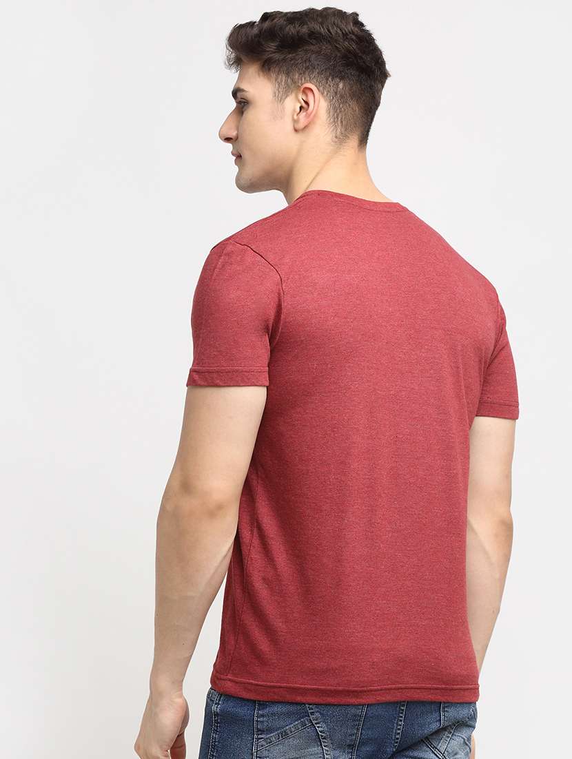maroon melange t-shirt - 18277203 -  Standard Image - 2