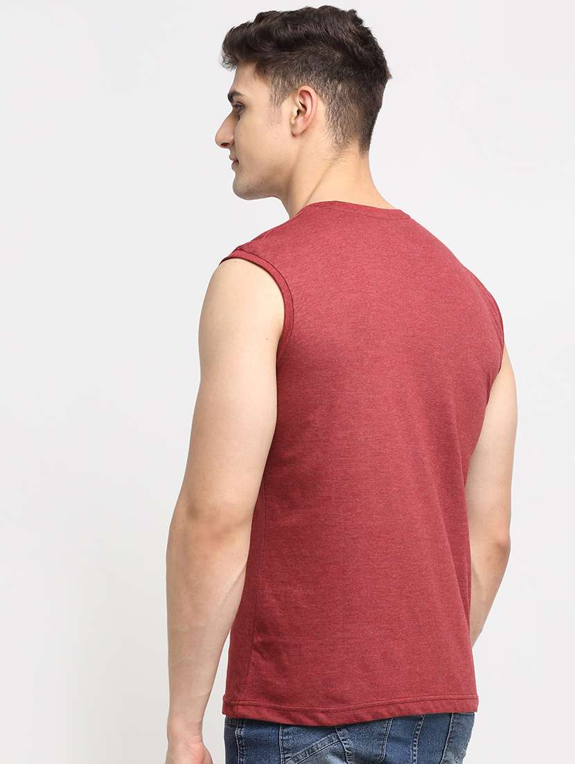 maroon melange t-shirt - 18277209 -  Standard Image - 2