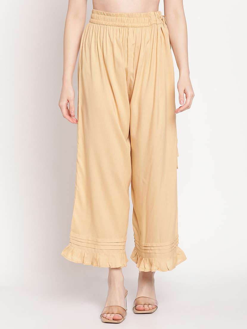 mid rise solid palazzo