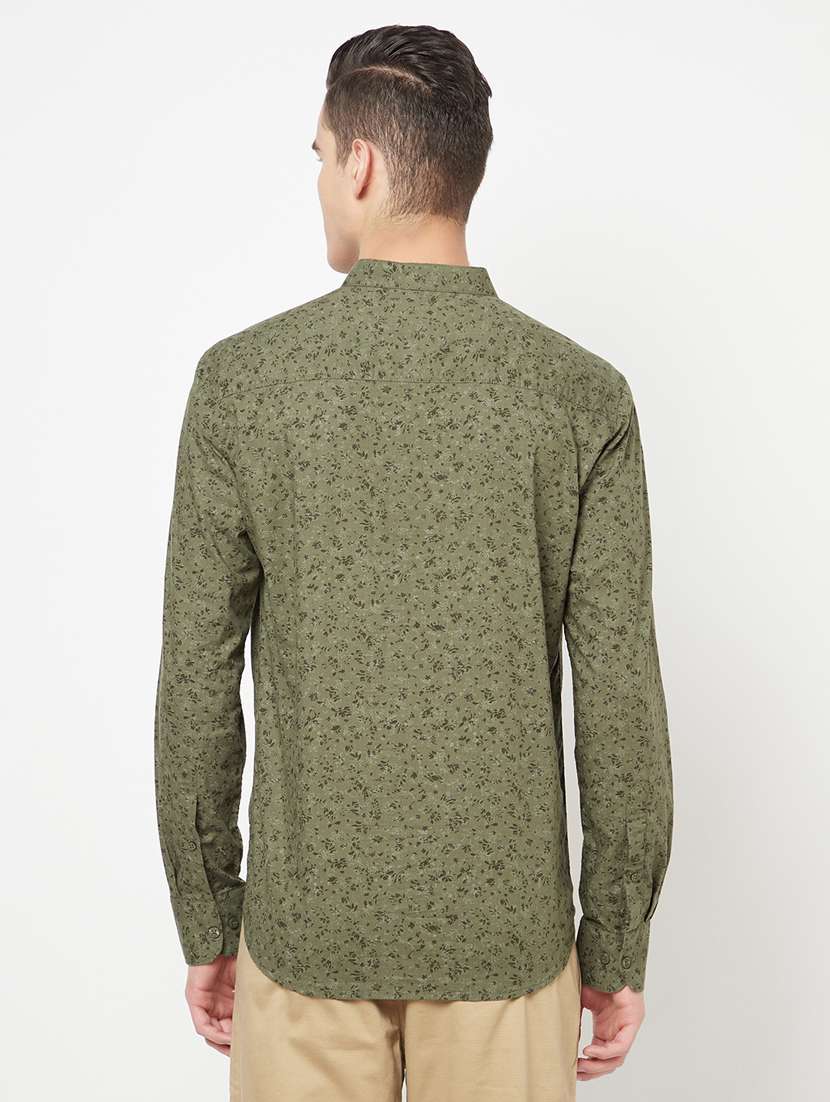 olive-green printed short kurtas - 18277474 -  Standard Image - 2