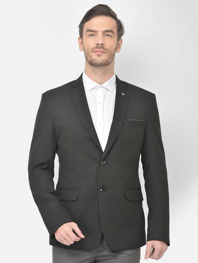 black solid formal blazer