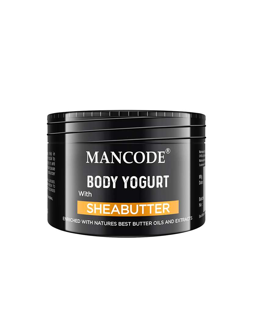 man code shea butter body yogurt fast absorbing treats damp skin 100 gm (pack of 1)