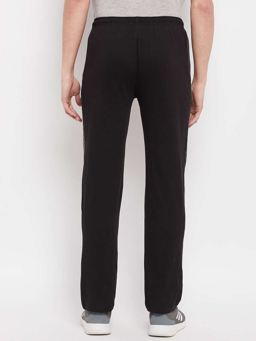 black side-striped track pant - 18280587 - Standard Image - 2