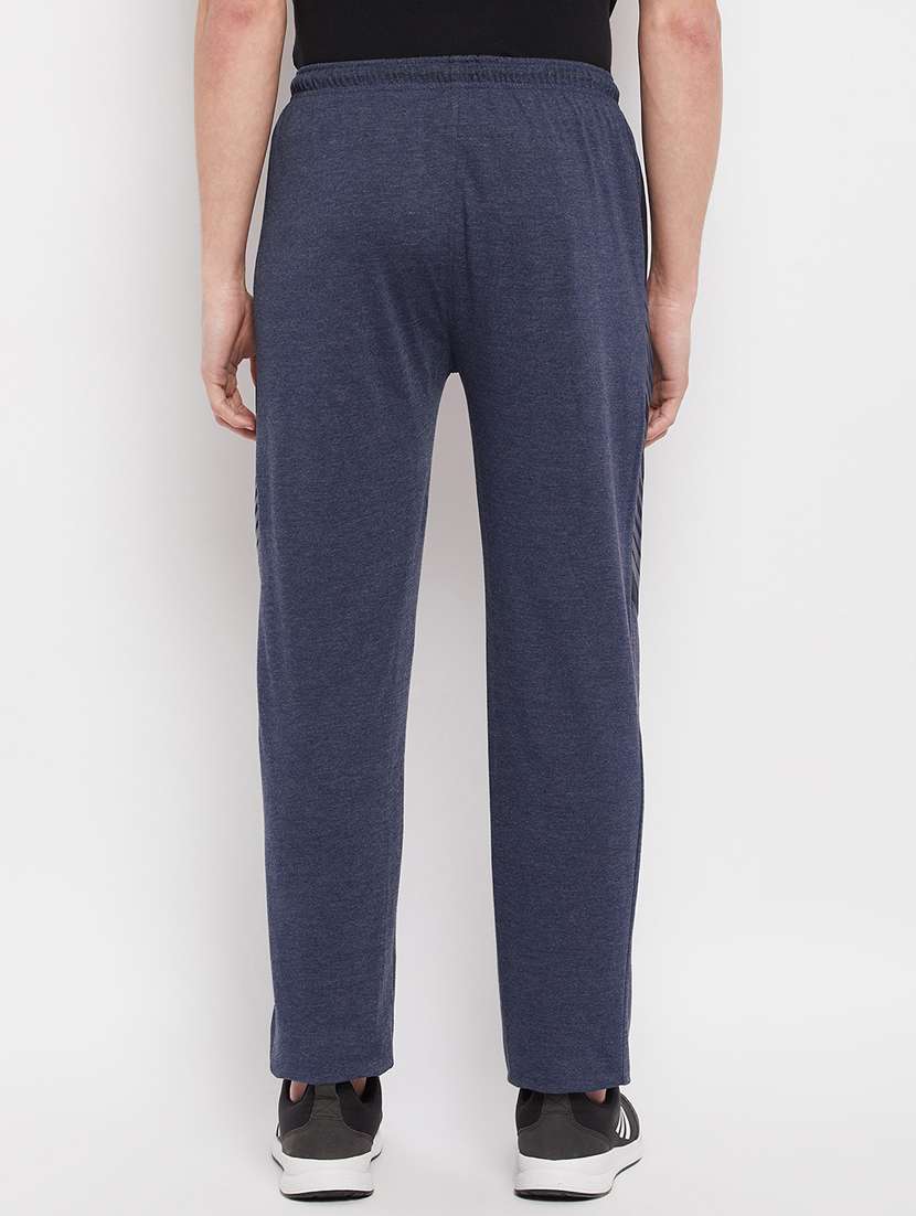 navy blue melange track pant - 18280588 -  Standard Image - 2