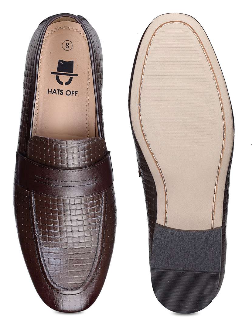 brown leather slip on loafers - 18280612 -  Standard Image - 7