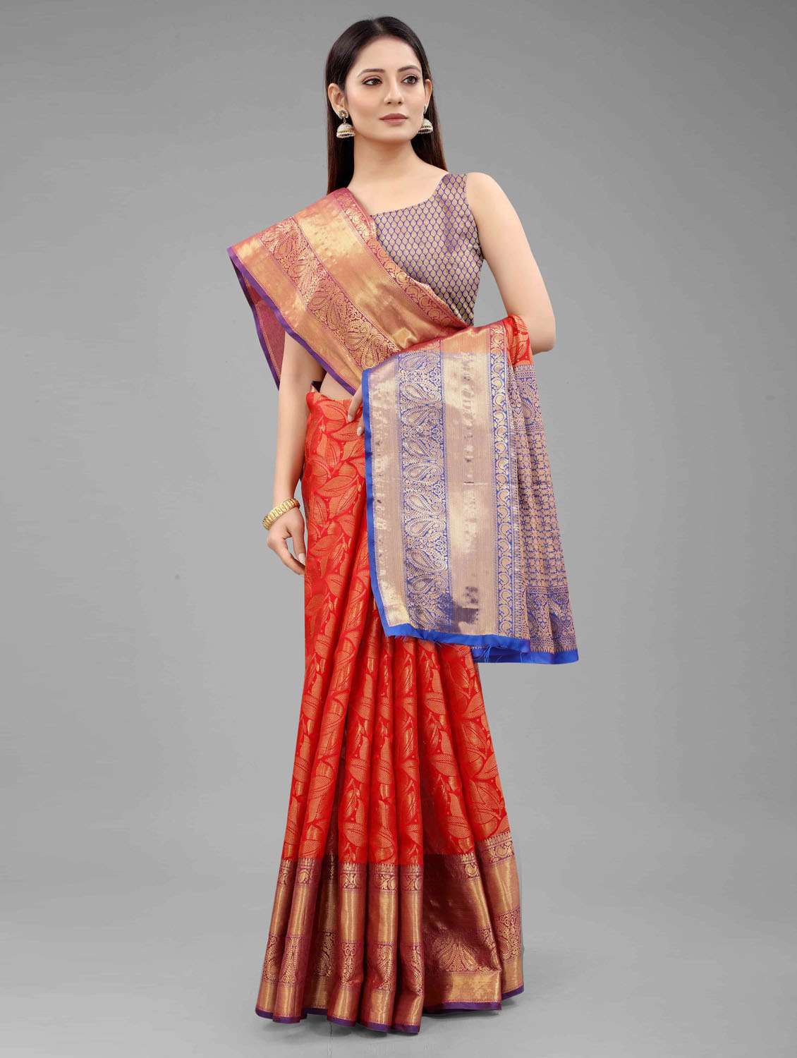women's banarasi saree with blouse - 18280787 -  Standard Image - 2