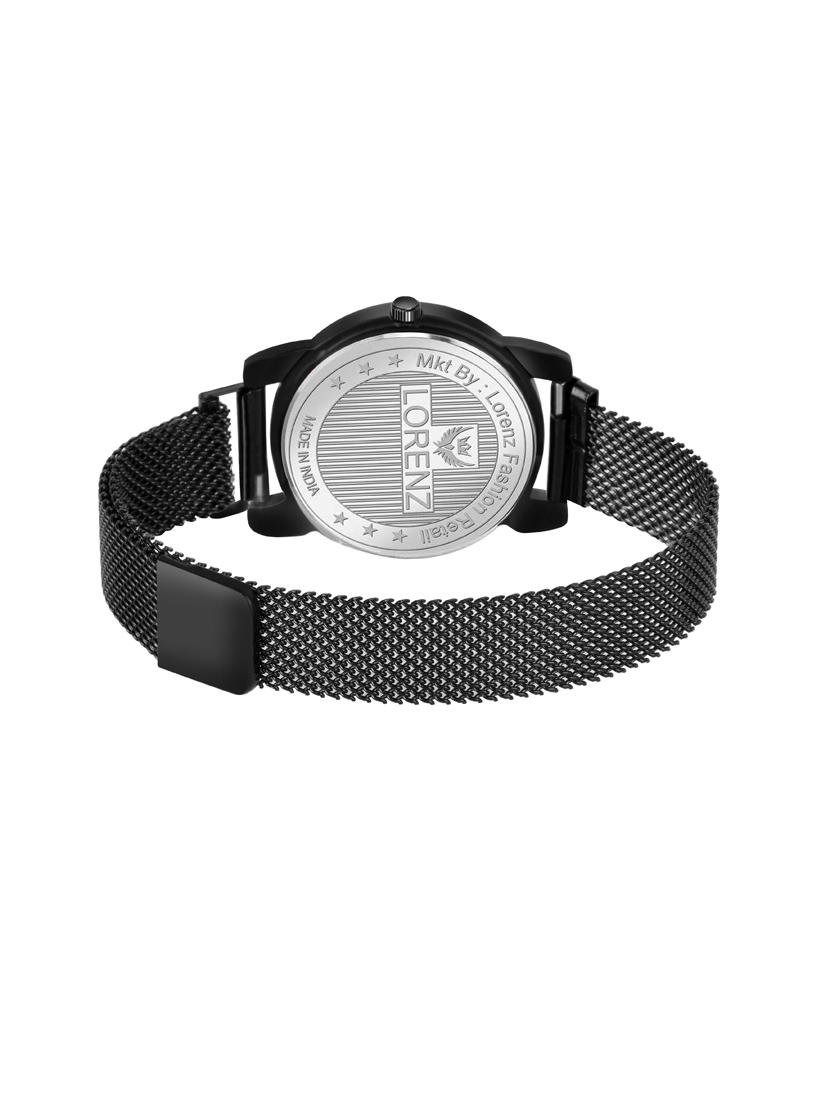 lorenz brown dial & black magnetic mesh strapc watch for women & girls - 18281321 - Standard Image - 2