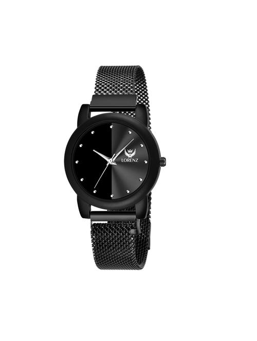 lorenz black dial & black magnetic mesh strap watch for women & girls  - 18281322 -  Standard Image - 0