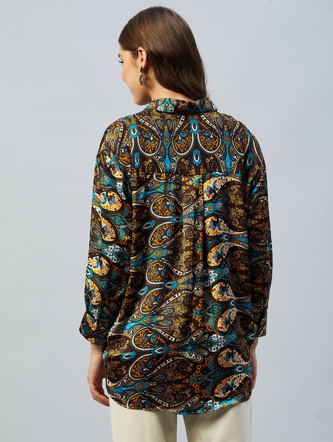 long sleeved printed shirt - 18281768 - Standard Image - 2