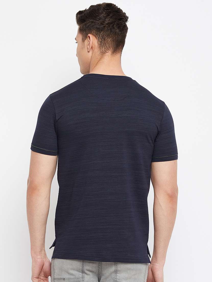 navy blue chest printed t-shirt - 18284236 -  Standard Image - 2