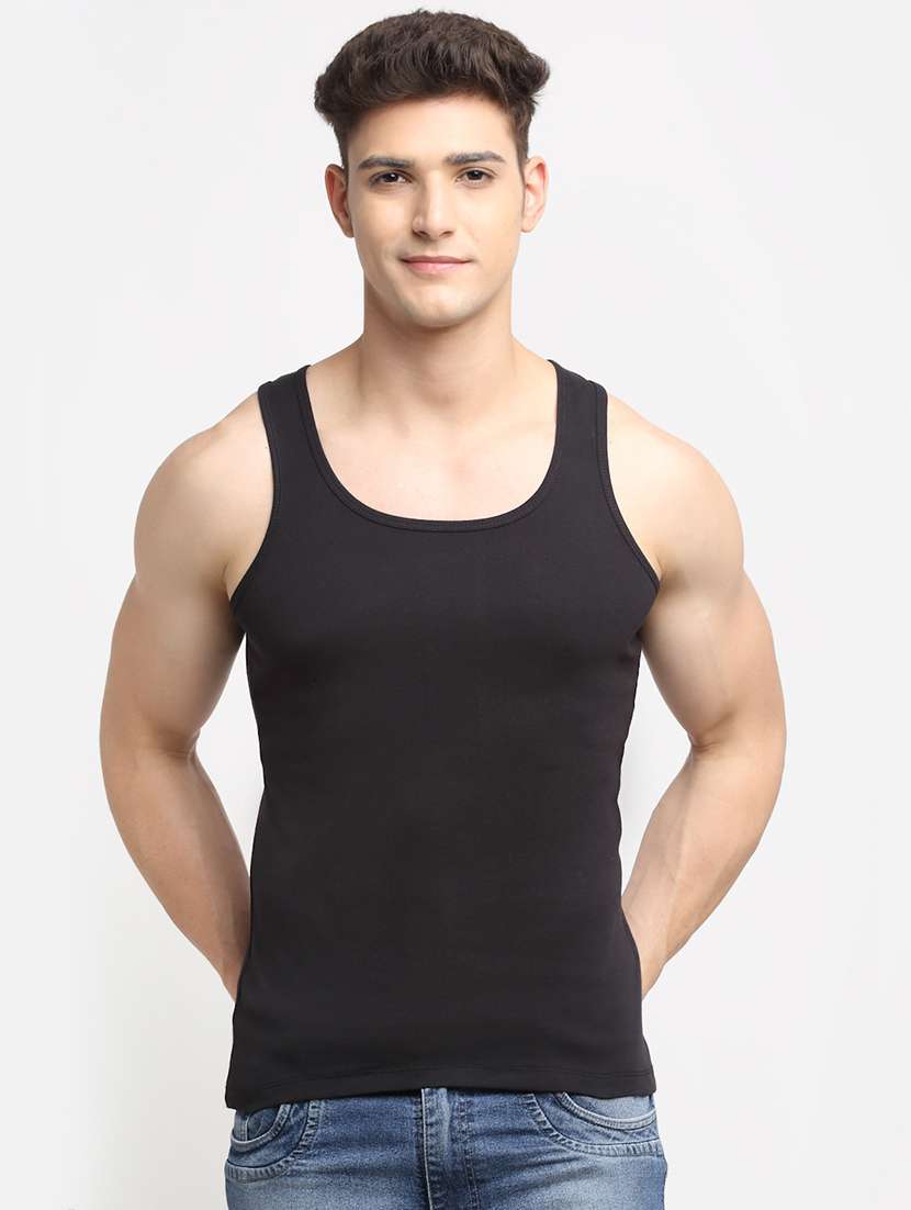 black solid vest