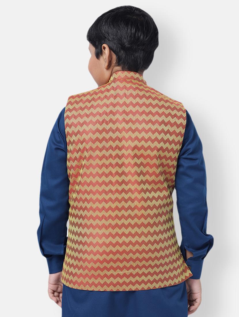red striped nehru jacket - 18284792 - Standard Image - 2