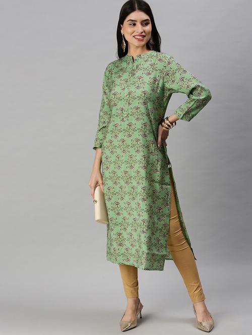 women's straight kurta - 18284963 - Standard Image - 0