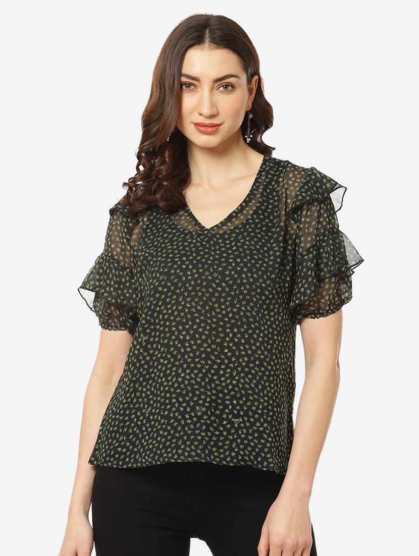 women's straight v neck top - 18285132 - Zoom Image - 0