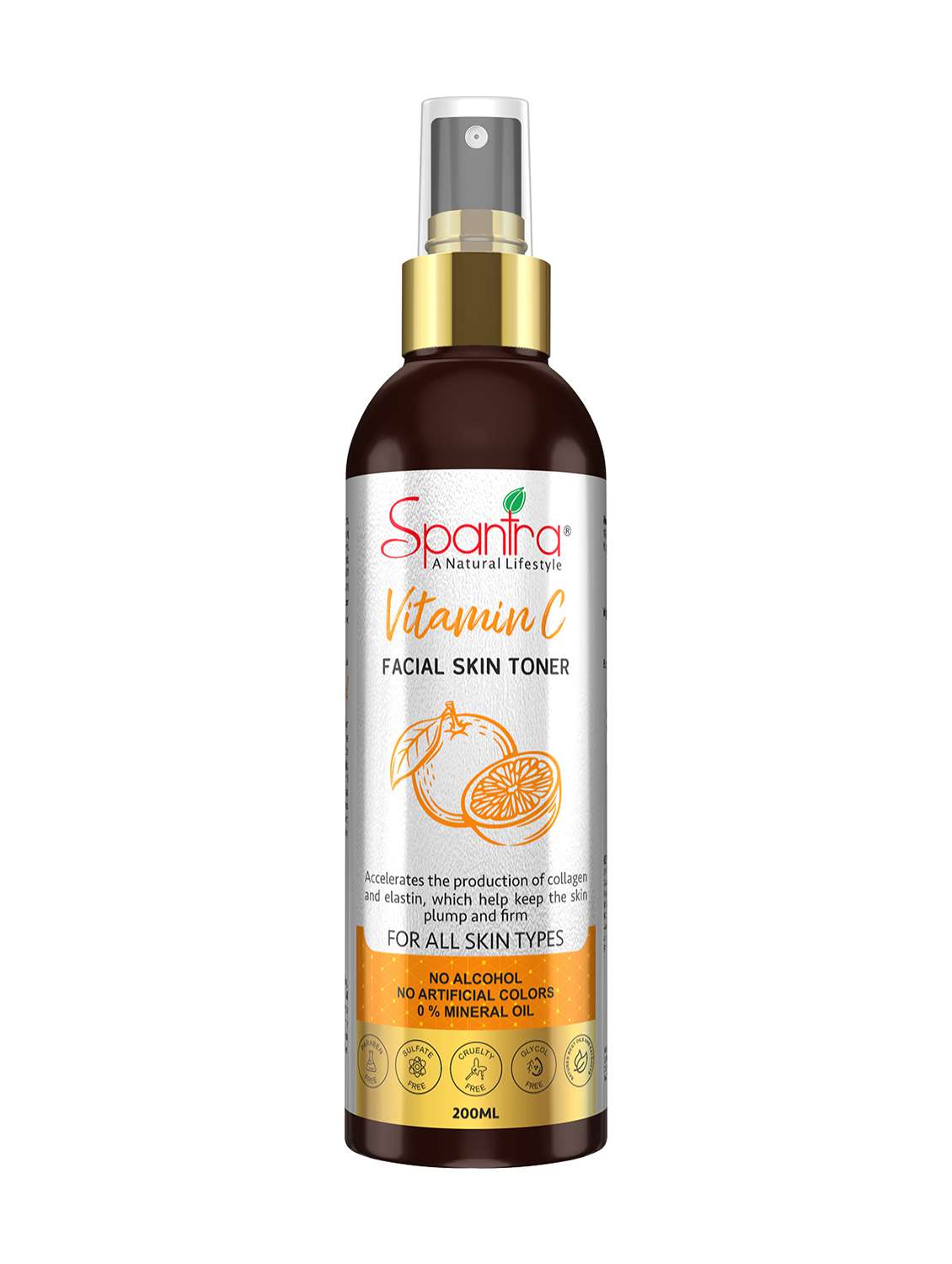 spantra niacinamiide face toner for hyperpigmentation minimizes pore size 200ml alcohol free (pack of 1)