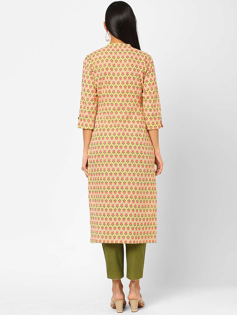 women's straight kurta - 18285373 - Standard Image - 2