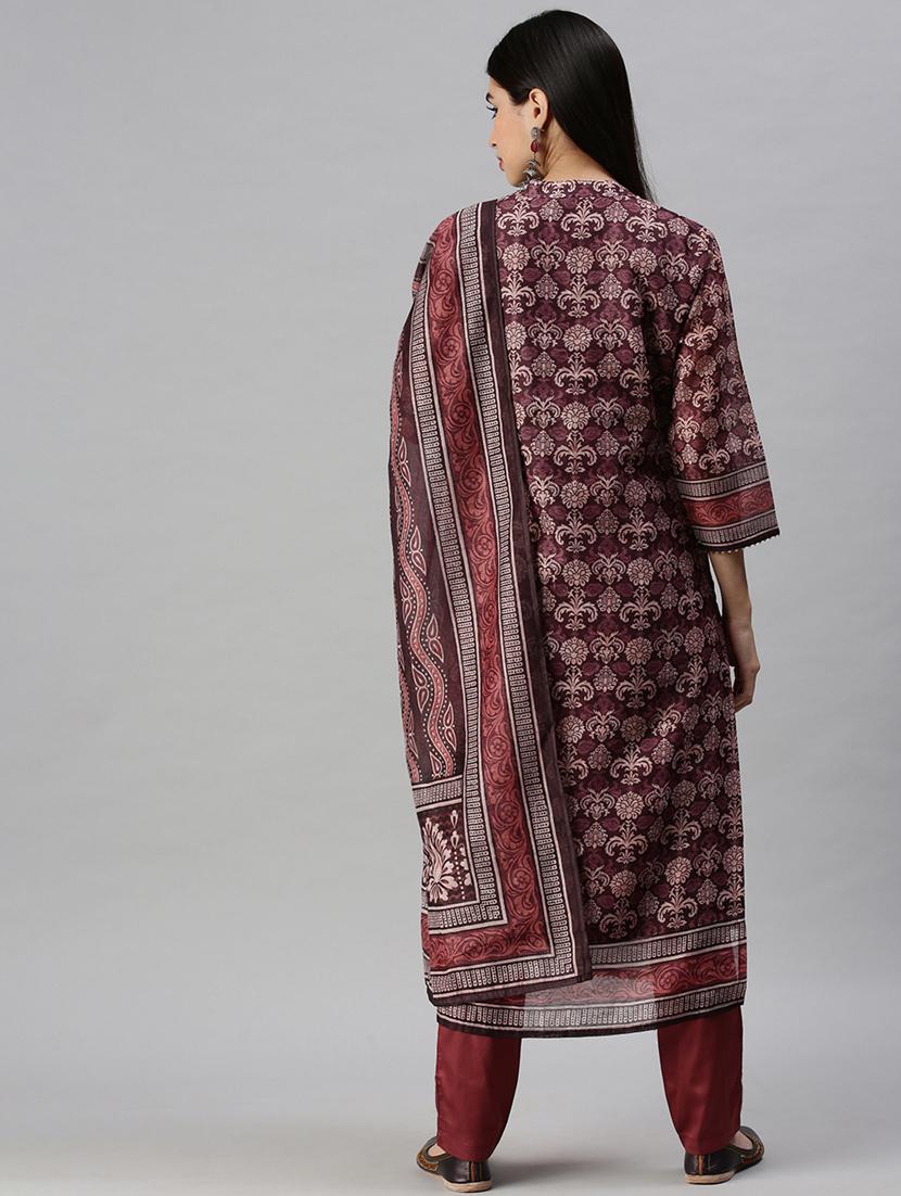 women printed kurta pant set with dupatta - 18285548 - Standard Image - 2