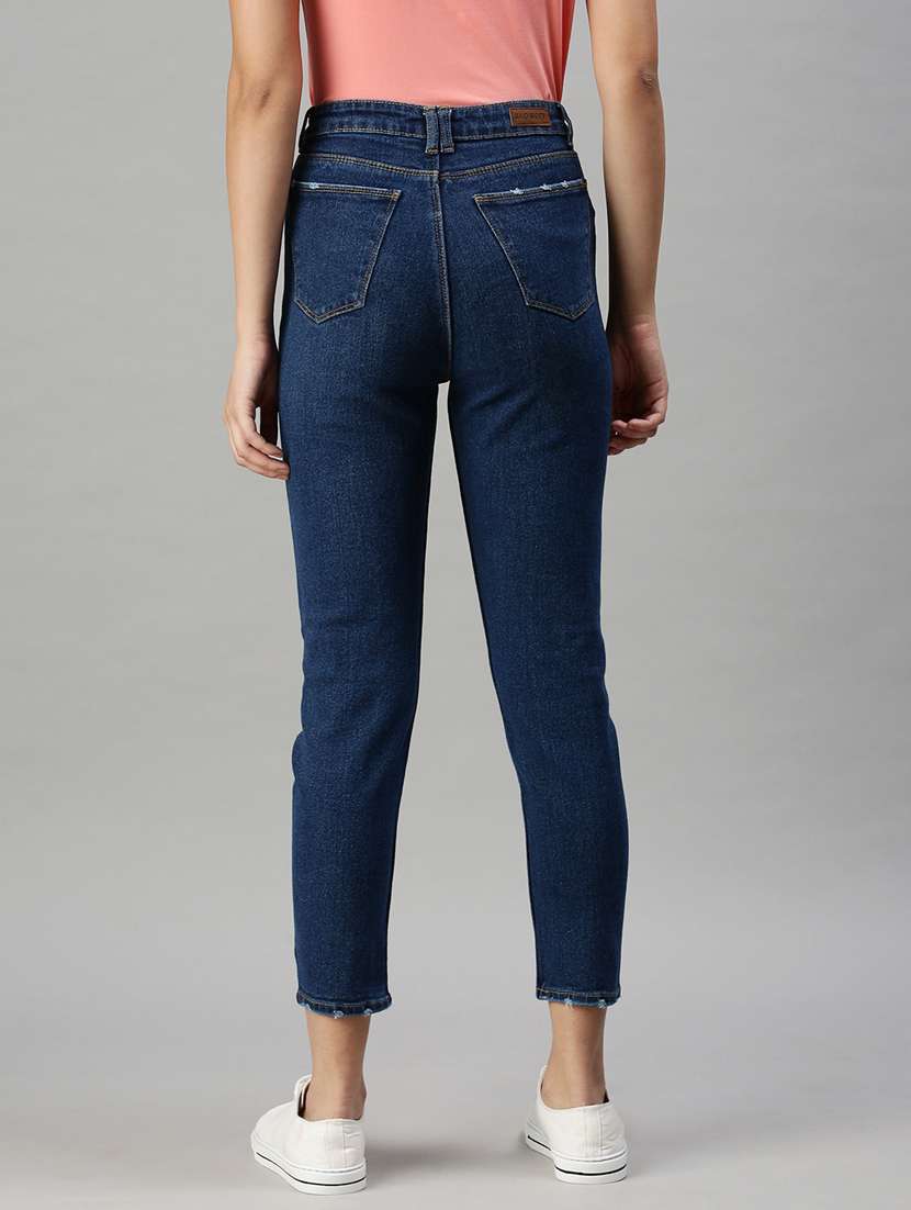 women's distress slim fit jeans - 18285656 - Standard Image - 2