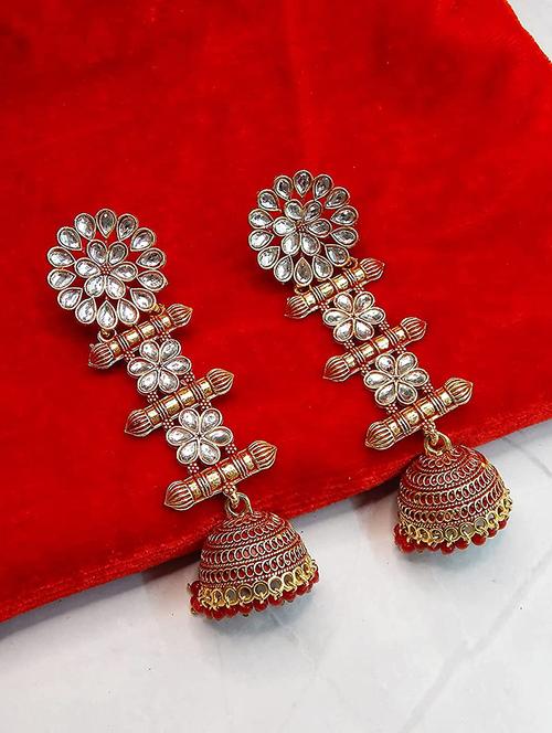graceful delightful jhumka earrings - 18285980 -  Standard Image - 0