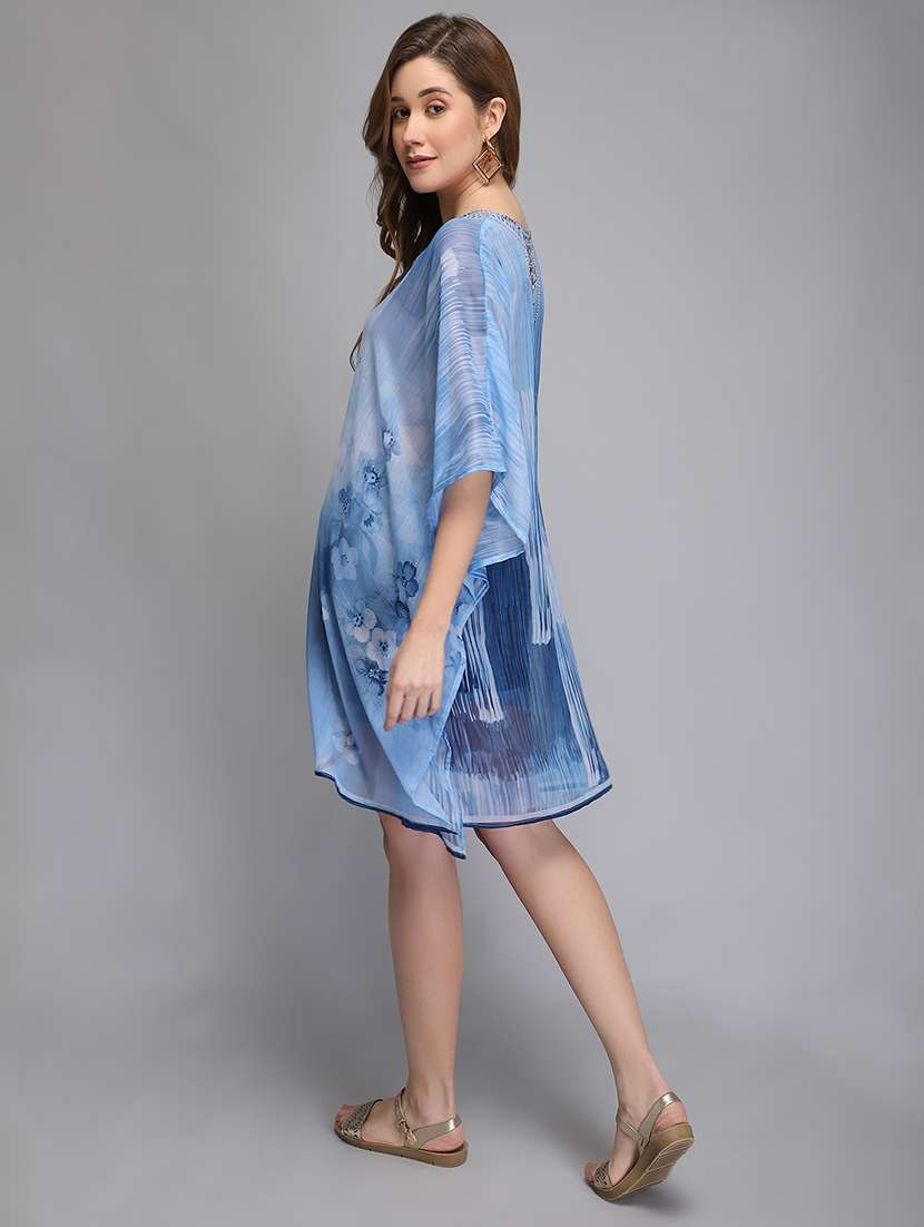 v-neck printed kaftan tunic - 18286367 - Standard Image - 2
