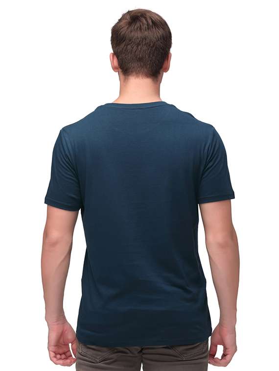 dark blue chest printed t-shirt - 18286873 -  Standard Image - 2