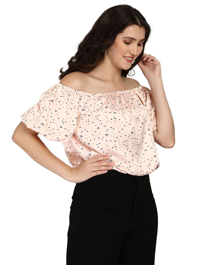 women's crop off shoulder top - 18286974 - Standard Image - 2