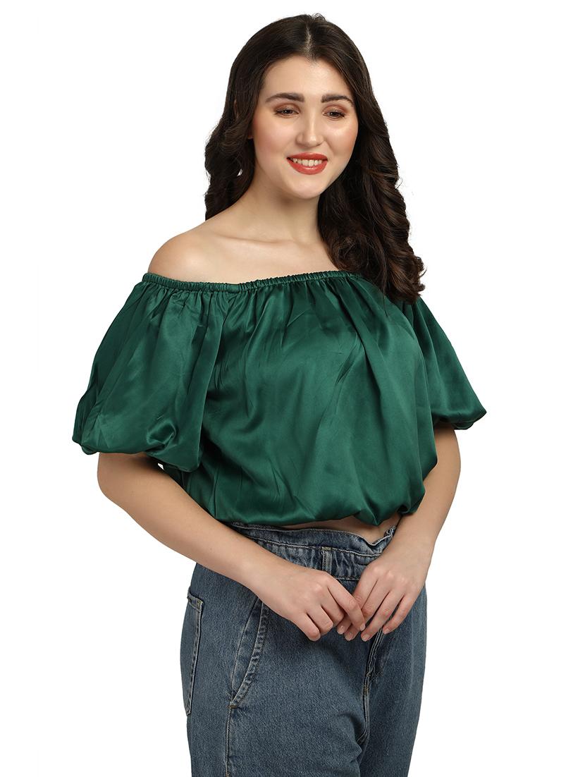 women's crop off shoulder top - 18286976 - Zoom Image - 0