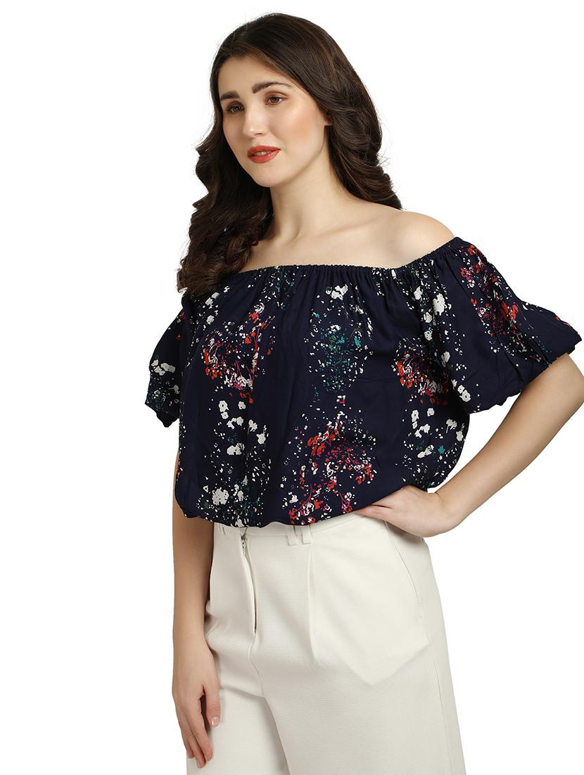women's crop off shoulder top - 18286978 - Standard Image - 2