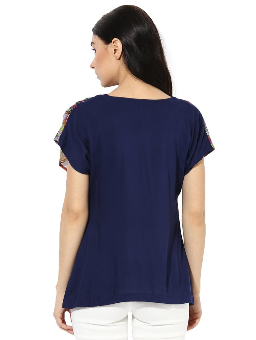 women's layered round neck top - 18287720 - Standard Image - 2