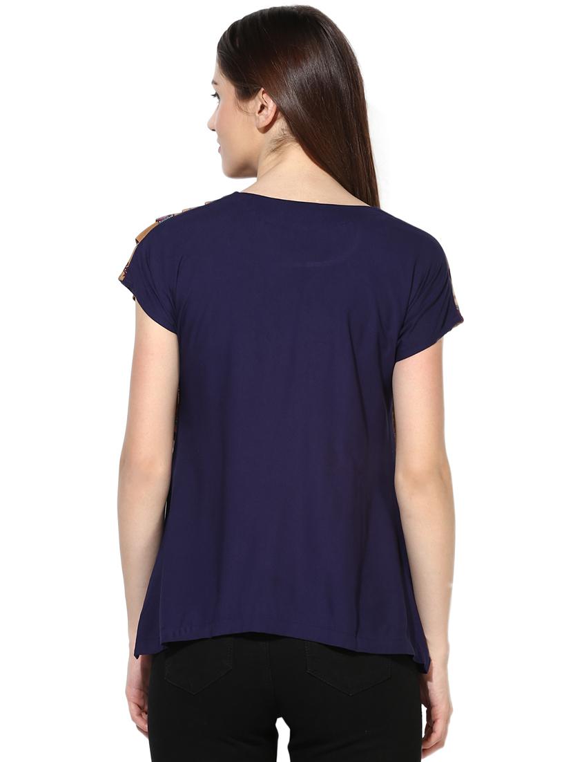 women's straight round neck top - 18287732 - Standard Image - 2