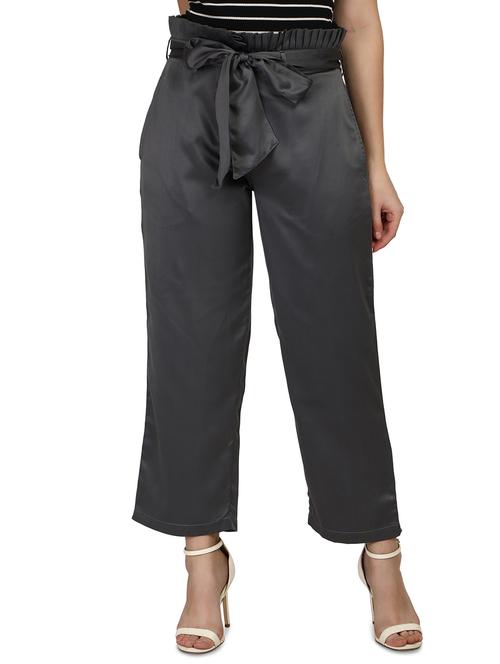 tie front solid flat front  trouser - 18288279 -  Standard Image - 0
