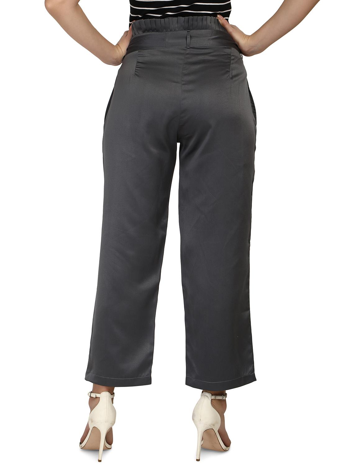 tie front solid flat front trouser - 18288279 - Standard Image - 2