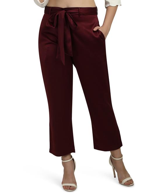 tie front solid flat front  trouser - 18288280 -  Standard Image - 0