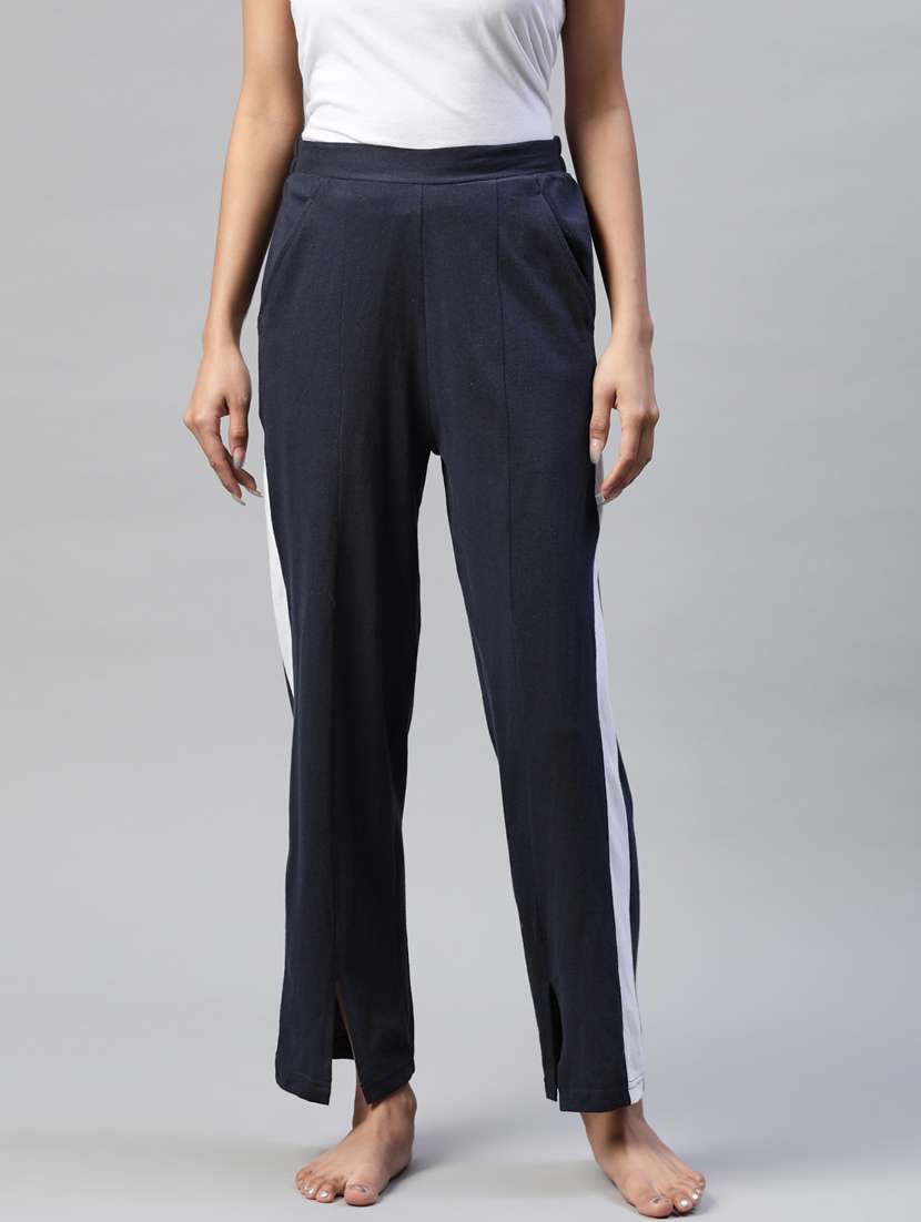 high rise side taped track pant