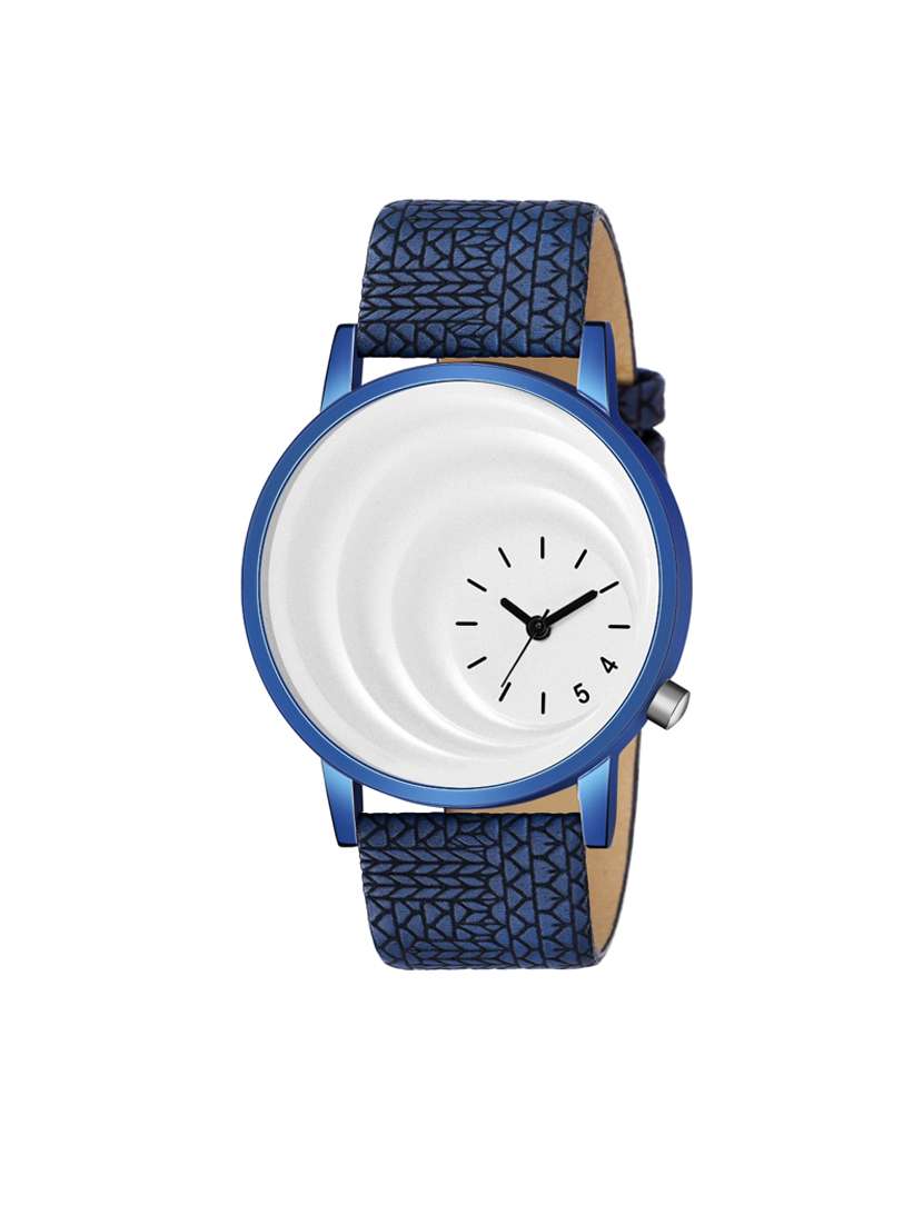 mt-15 blue  watch with genuine leather strap for boys