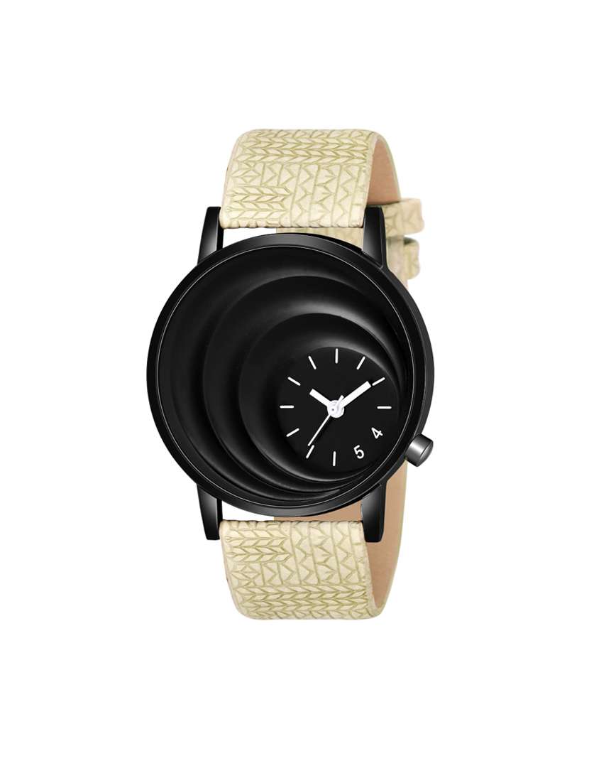 mt-19 white  watch with genuine leather strap for boys