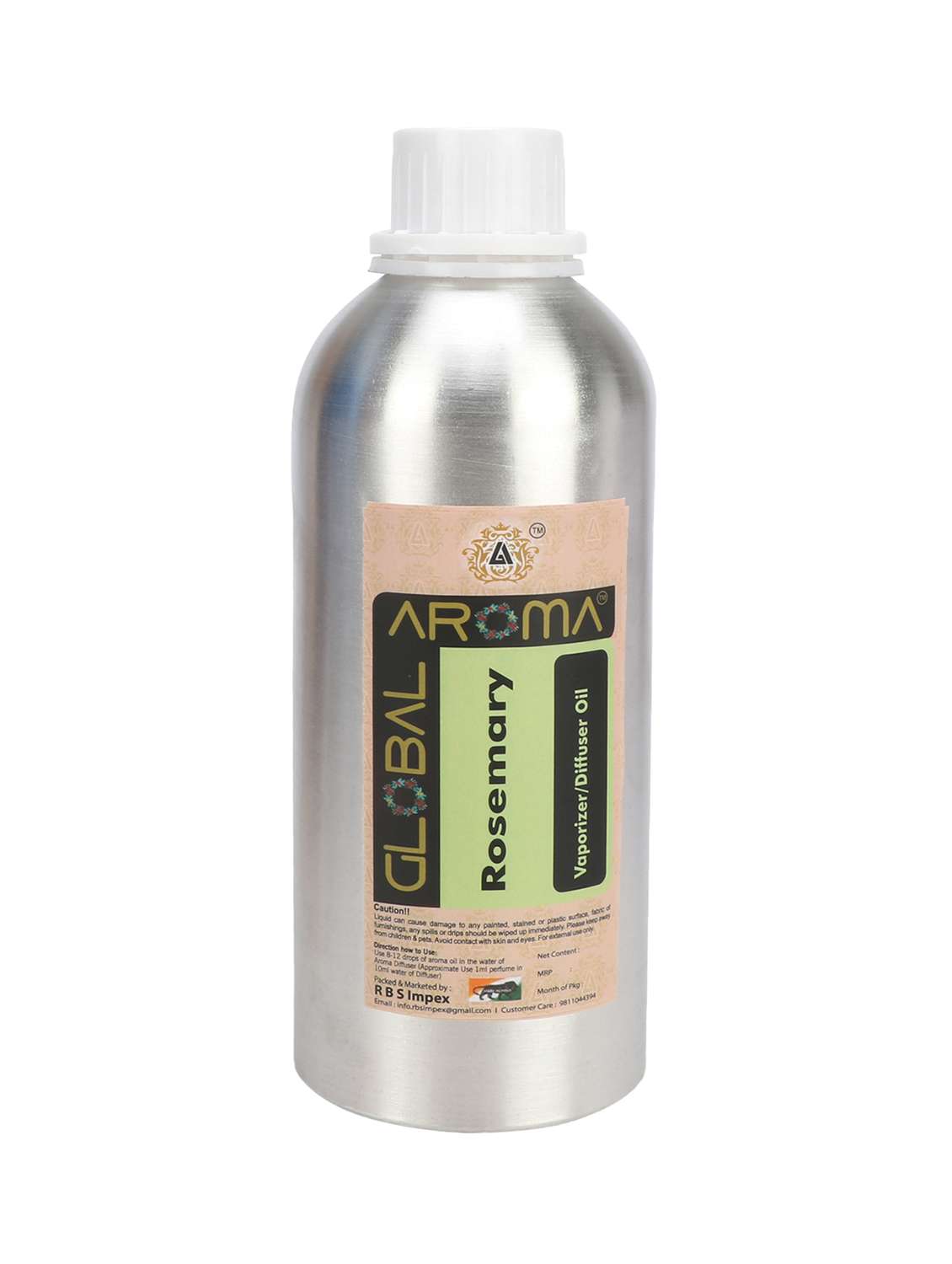 global aroma rosemary  aroma oil - 15ml  diffuser oil, candle burner & electric diffuser for home fragrance