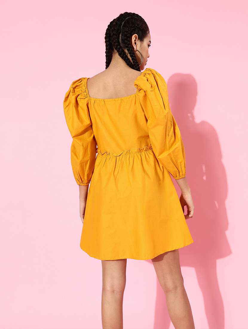 women's fit & flare solid dress - 18290186 -  Standard Image - 2