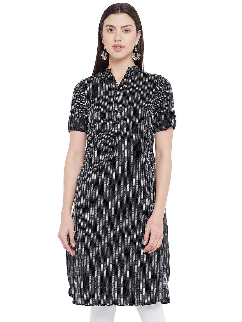 mandarin neck printed tunic