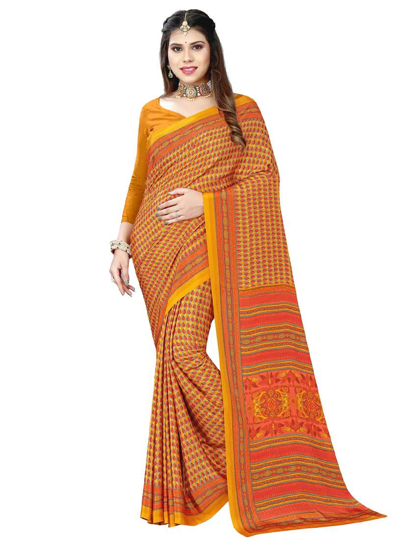 batik printed saree  with blouse