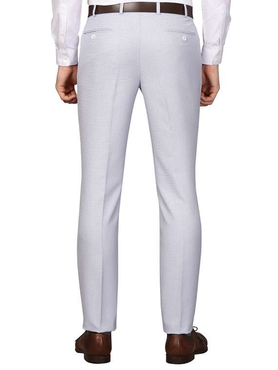 light-blue solid formal trouser - 18292475 - Standard Image - 2