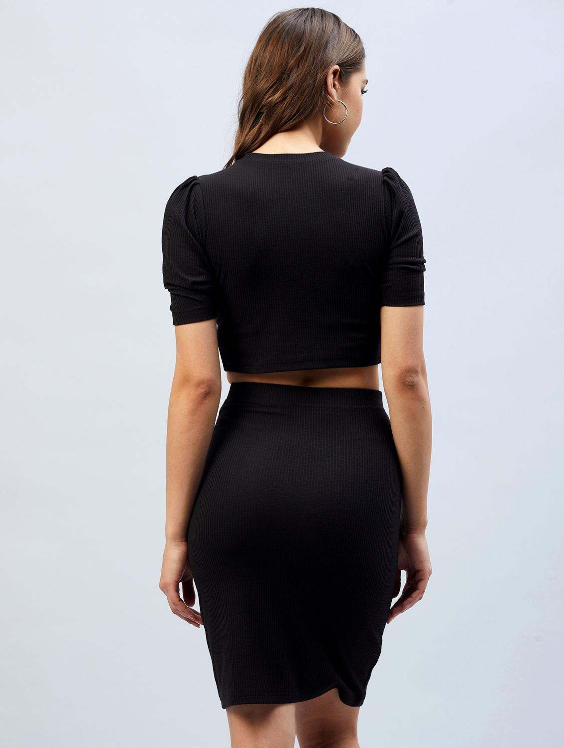 solid crop top and skirt set - 18292618 - Standard Image - 2