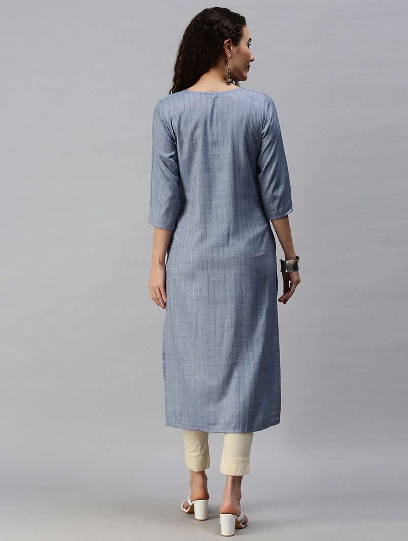 women's straight kurta - 18292897 -  Standard Image - 2