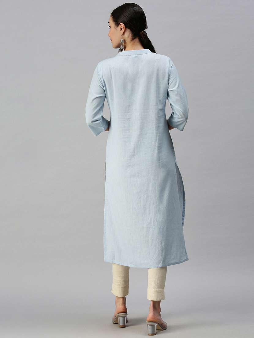 women's straight kurta - 18292898 -  Standard Image - 2